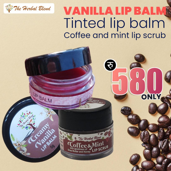 Vanilla lip balm (nude shade) + Tinted Lip Ba...