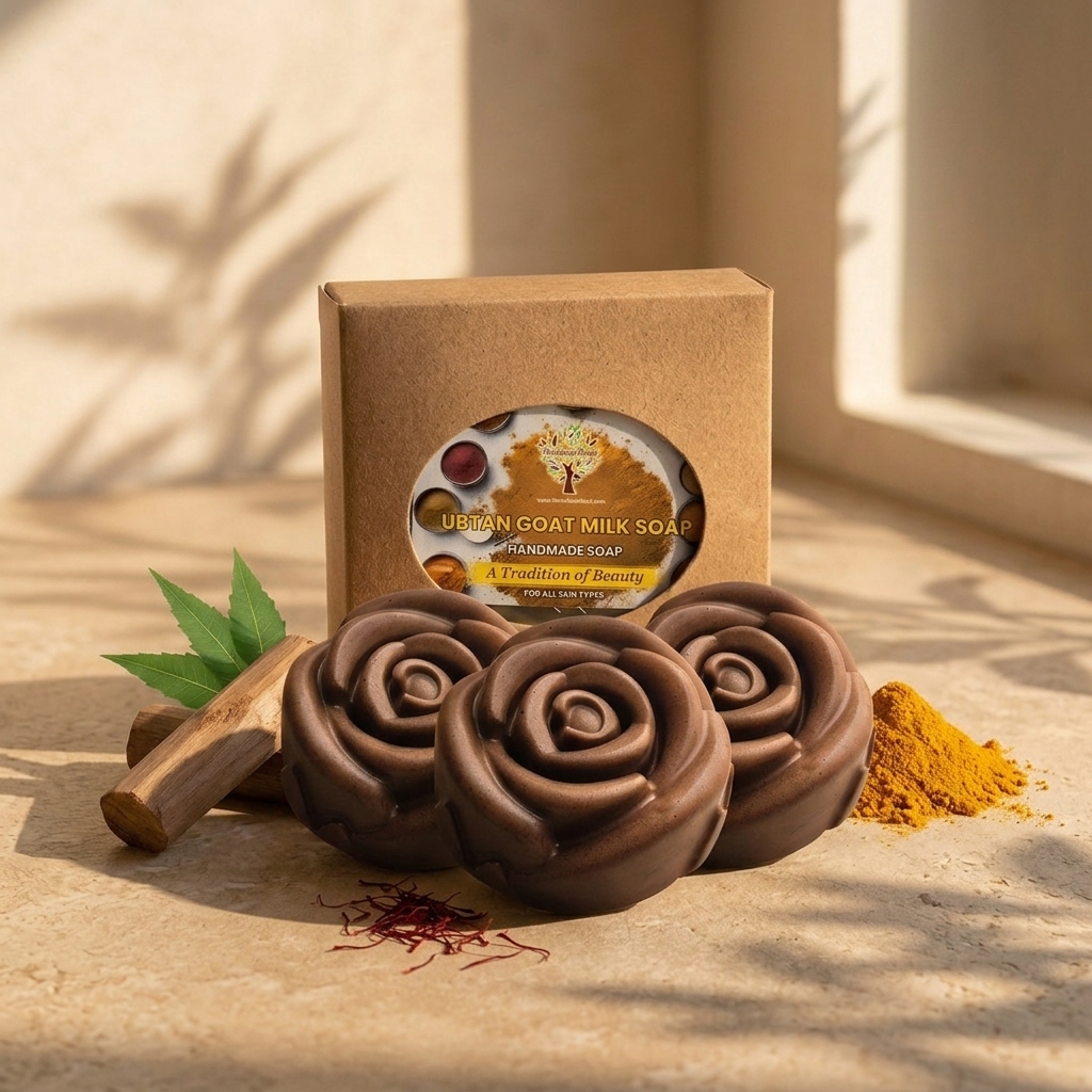 The Herbal Blend | Handmade Ubtan Goat Milk Soap for Tan Removal, Glowing Skin 75g  (Pack of 3)